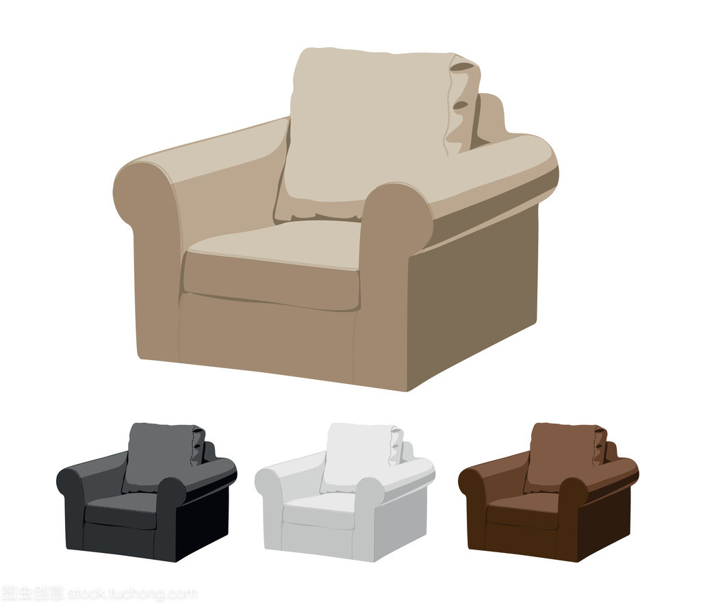 矢量图的家具。椅子