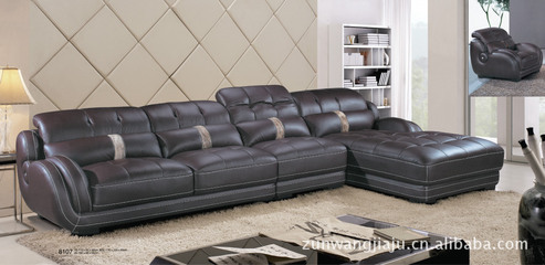 经典时尚真皮沙发 头层皮质与舒适设计的完美结合